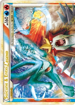 Suicune & Entei LEGEND Pokémon card, number 94