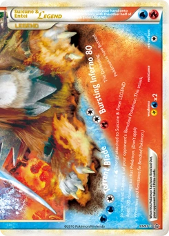 Suicune & Entei LEGEND Pokémon card, number 95
