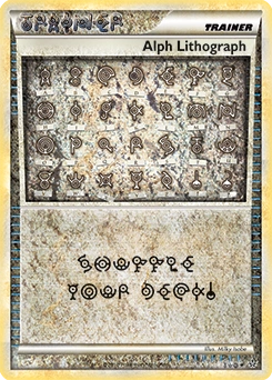 Alph Lithograph Pokémon card, number TWO