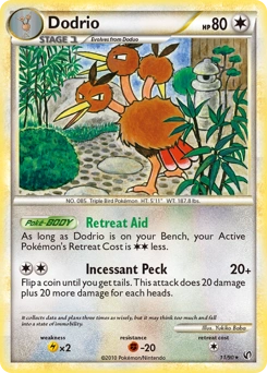 Dodrio Pokémon card, number 11