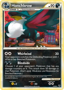Honchkrow Pokémon card, number 15