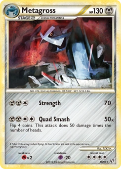 Metagross Pokémon card, number 18
