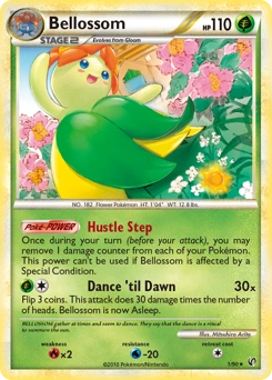 Bellossom Pokémon card, number 1