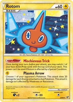 Rotom Pokémon card, number 20