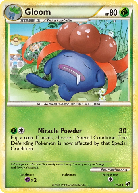 Gloom Pokémon card from HS—Undaunted, number 27 (Standard print)