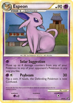 Espeon Pokémon card, number 2
