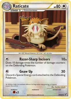 Raticate Pokémon card, number 34