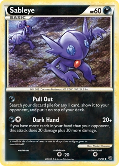 Sableye Pokémon card, number 35