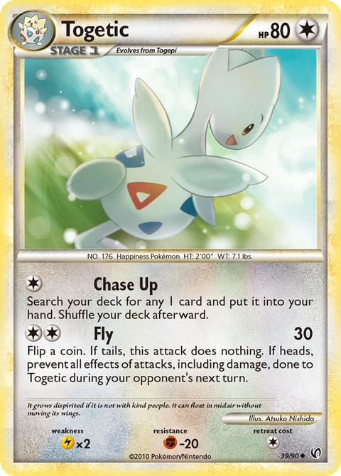 Togetic Pokémon card from HS—Undaunted, number 39 (Standard print)