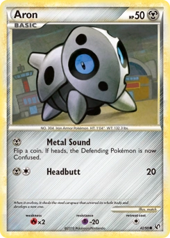 Aron Pokémon card, number 42