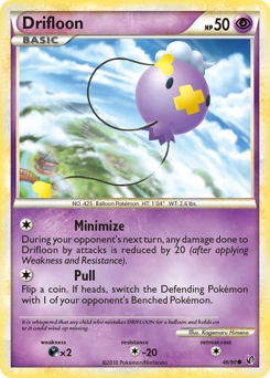 Drifloon Pokémon card, number 46