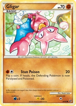Gligar Pokémon card, number 49