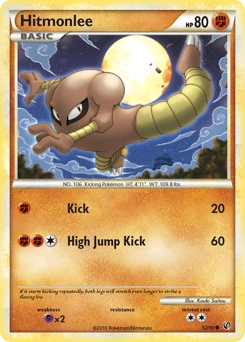 Hitmonlee Pokémon card, number 52