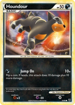 Houndour Pokémon card, number 54