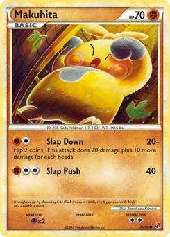 Makuhita Pokémon card, number 55