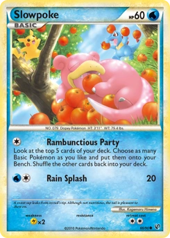 Slowpoke Pokémon card, number 66