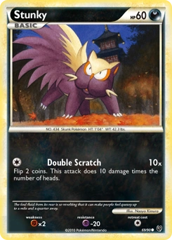 Stunky Pokémon card, number 69