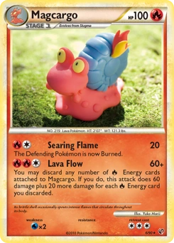 Magcargo Pokémon card, number 6