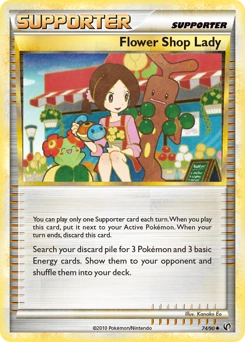 Flower Shop Lady Pokémon card, number 74