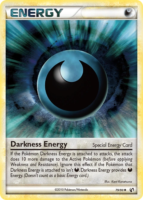 Darkness Energy Pokémon card from HS—Undaunted, number 79 (Standard print)