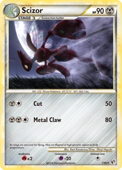 Scizor Pokémon card, number 7