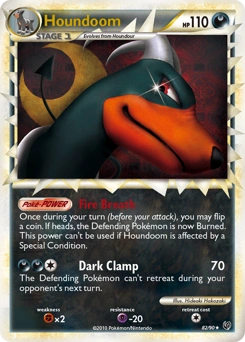 Houndoom Pokémon card, number 82