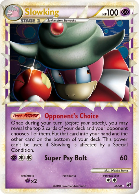 Slowking Pokémon card from HS—Undaunted, number 85 (Holo print)