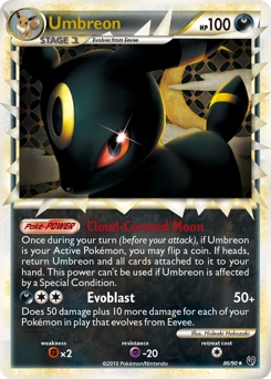 Umbreon Pokémon card, number 86