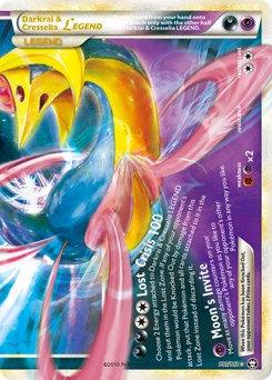 Darkrai & Cresselia LEGEND Pokémon card, number 100