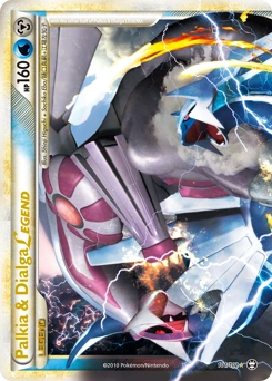 Palkia & Dialga LEGEND Pokémon card, number 101