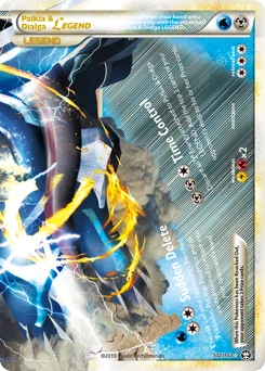 Palkia & Dialga LEGEND Pokémon card, number 102