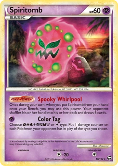 Spiritomb Pokémon card, number 10