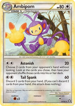 Ambipom Pokémon card, number 13