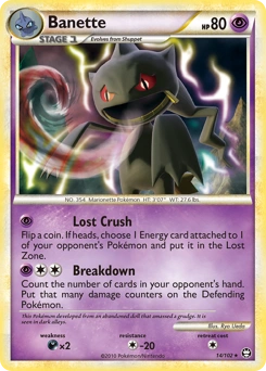 Banette Pokémon card, number 14