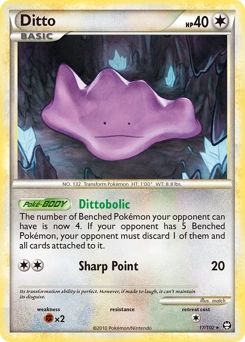 Ditto Pokémon card, number 17