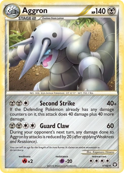 Aggron Pokémon card, number 1