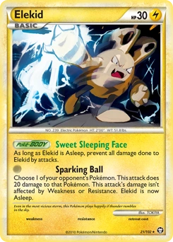 Elekid Pokémon card, number 21