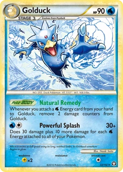 Golduck Pokémon card, number 22