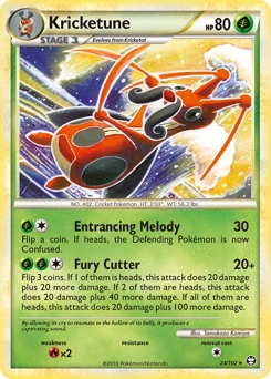 Kricketune Pokémon card, number 24