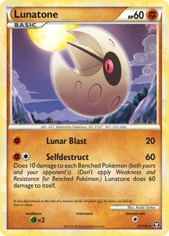 Lunatone Pokémon card, number 25