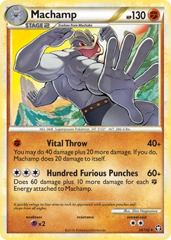 Machamp Pokémon card, number 26