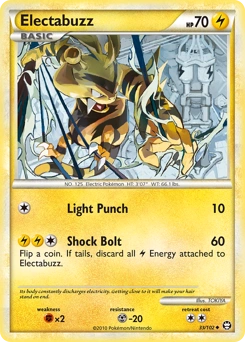 Electabuzz Pokémon card, number 33