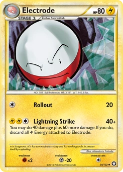 Electrode Pokémon card, number 34