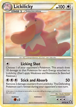 Lickilicky Pokémon card, number 38