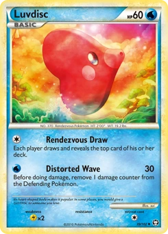 Luvdisc Pokémon card, number 39
