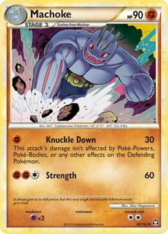 Machoke Pokémon card, number 40