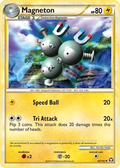 Magneton Pokémon card, number 43