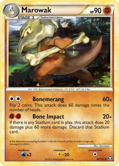 Marowak Pokémon card, number 44