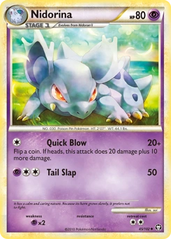 Nidorina Pokémon card, number 45