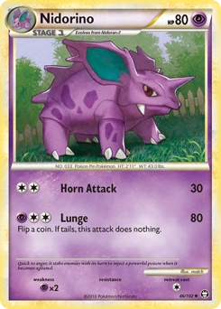 Nidorino Pokémon card, number 46
